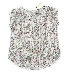 NWT Rachel Zoe floral linen top size large